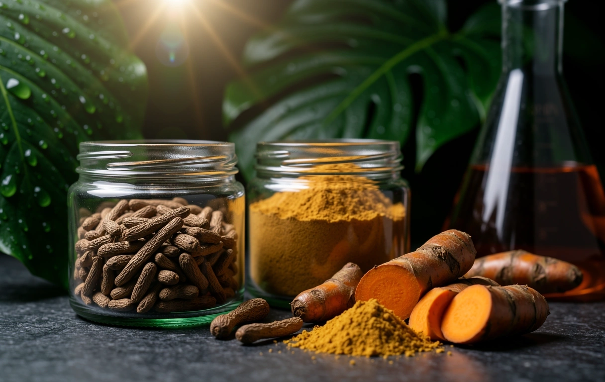 Macro view of botanical ingredients